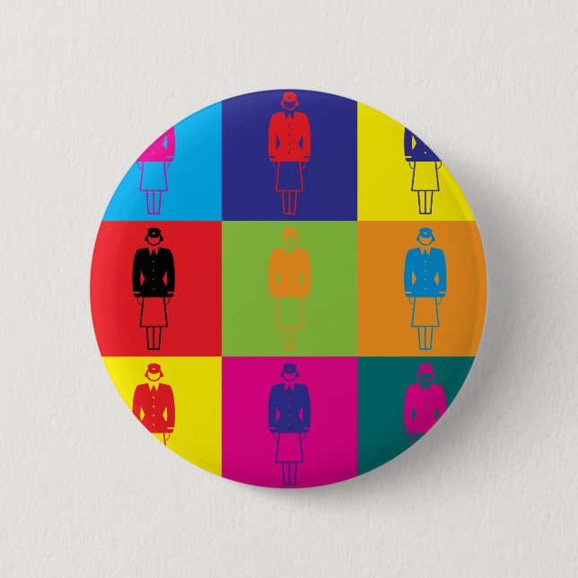 Flying Pop Art 6 Cm Round Badge (Front)