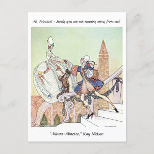 Flying princess and shocked prince Kay Nielsen Postcard