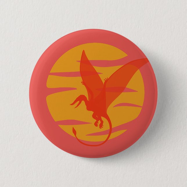 Flying Pterosaur 6 Cm Round Badge (Front)