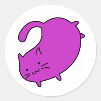 Flying Purple Cat Stickers