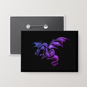 Flying Purple Dragon Against Black