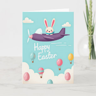 Flying Rabbit Celebration Card
