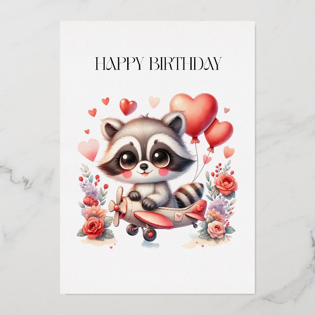 Flying Racoon Birthday (Front)