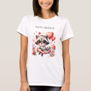 Flying Racoon Birthday T-Shirt