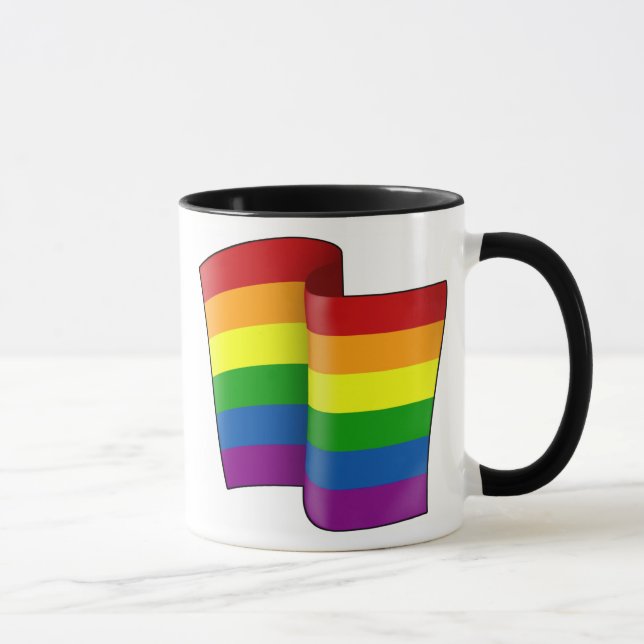 Flying Rainbow Pride Mug (Right)