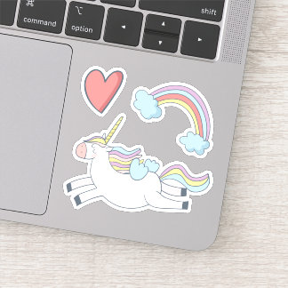 Flying Rainbow Unicorn Fabulous Sticker