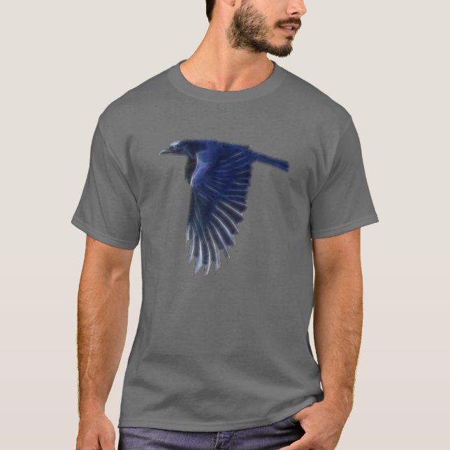 Flying Raven Wildlife Art Shirt (Front)