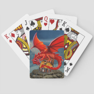 Flying Red Dragon's Treasure Chest Playing Cards