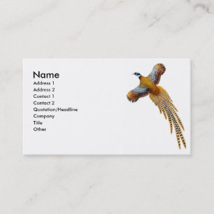 Flying Reeves Pheasant Business Card