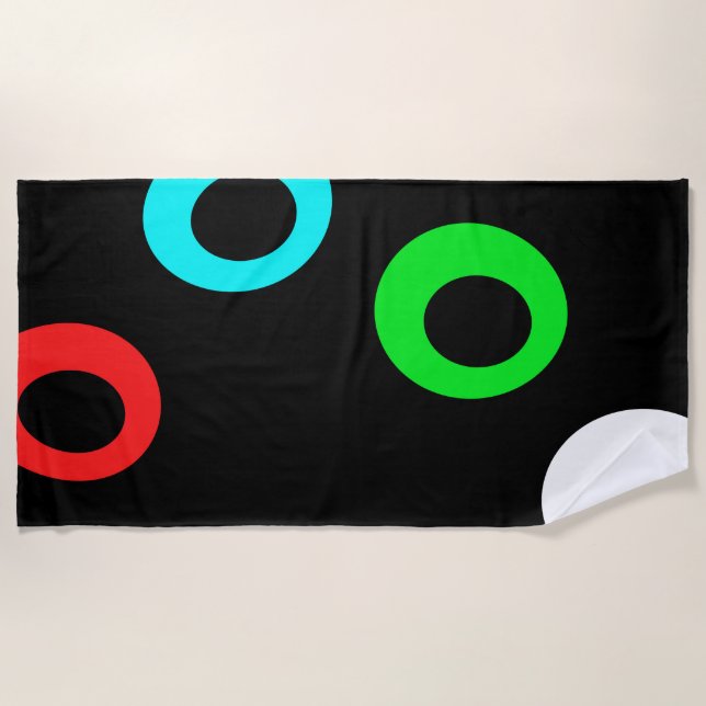Flying rings beach towel (Front)