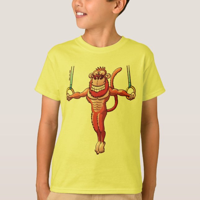 Flying Rings Monkey T-Shirt (Front)