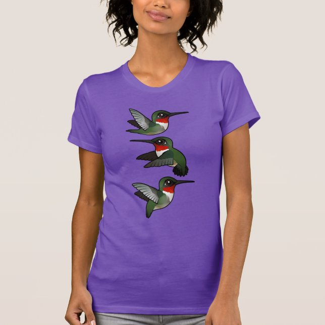 Flying Ruby-throated Hummingbird T-Shirt (Front)