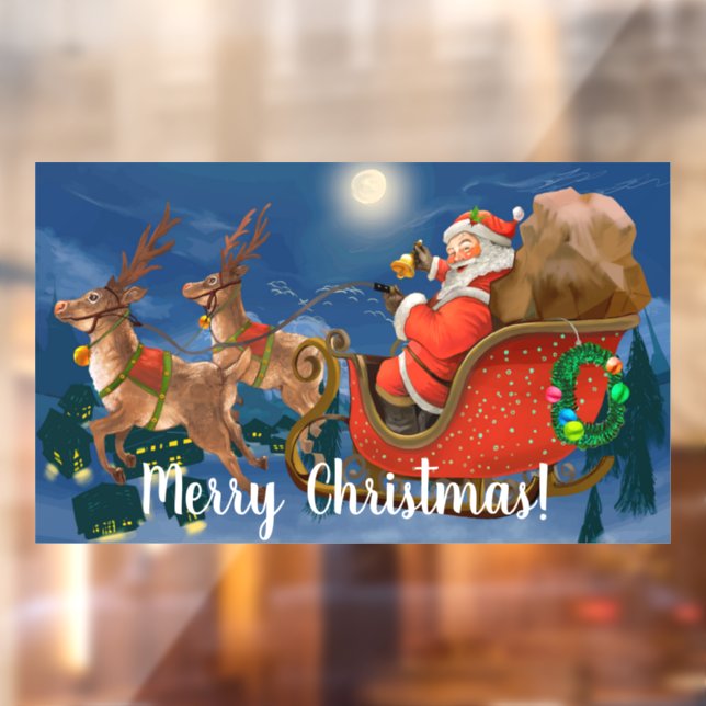Flying Santa Reindeer and Sleigh  (Sheet 2)