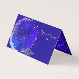 Flying saucer artistic galaxy business card