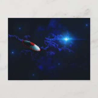 Flying saucer postcard