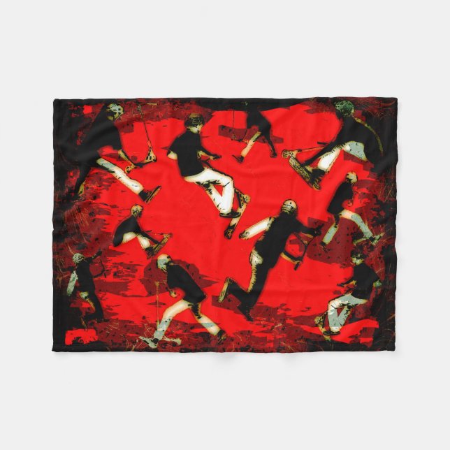 Flying Scooter Mania - Stunt Scooter Tricks Fleece Blanket (Front (Horizontal))