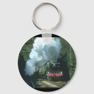 Flying Scotsman caught between_Steam Trains Key Ring