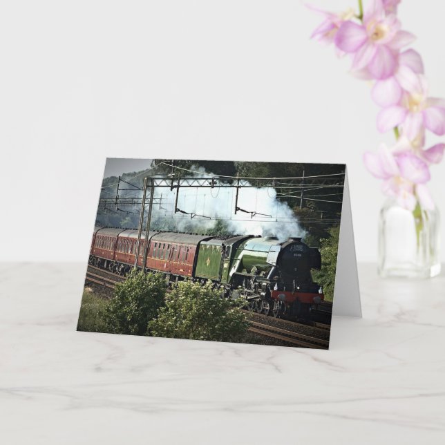 Flying Scotsman On The Mainline (5539) Card (Orchid)