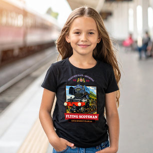 Flying Scotsman Steam Locomotive Vintage Poster T-Shirt