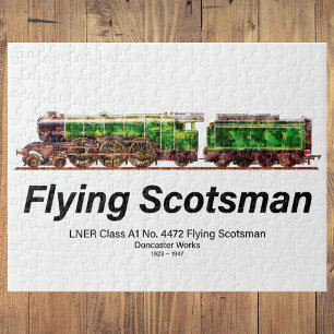 Flying Scotsman Steam Train English Locomotive Jigsaw Puzzle