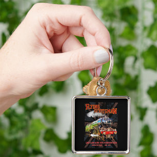Flying Scotsman Steam Train English Locomotive  Key Ring