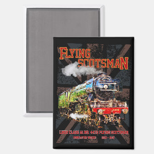 Flying Scotsman Steam Train English Locomotive  Magnet