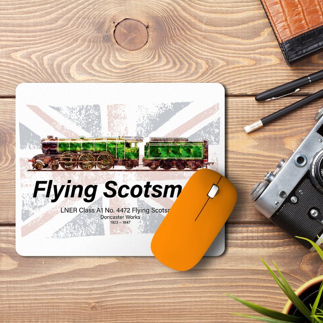 Flying Scotsman Steam Train English Locomotive  Mouse Pad (Creator Uploaded)