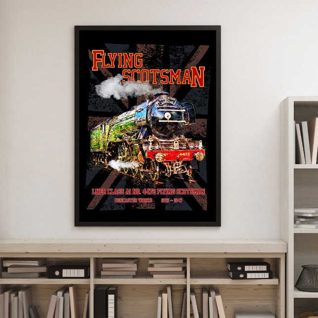 Flying Scotsman Steam Train English Locomotive  Photo Print (Flying Scotsman Steam Train English Locomotive. Photo Print)