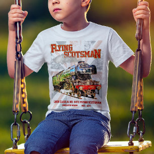Flying Scotsman Steam Train English Locomotive  T-Shirt