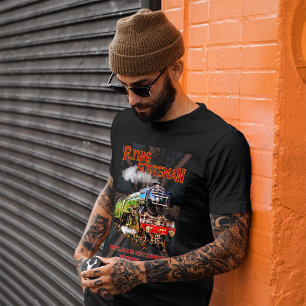 Flying Scotsman Steam Train English Locomotive  T-Shirt