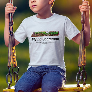 Flying Scotsman Steam Train English Locomotive  T-Shirt