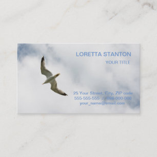 Flying seagull business card