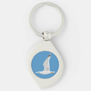 Flying seagull key ring
