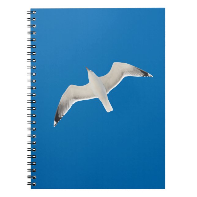 Flying seagull spiral notebook (Front)
