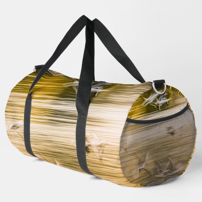 Flying seagulls - abstract duffle bag (Right Corner)
