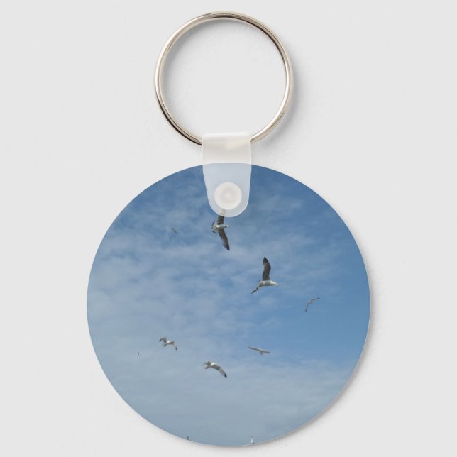 Flying Seagulls Key Chain (Front)