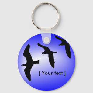 Flying Seagulls Keychain