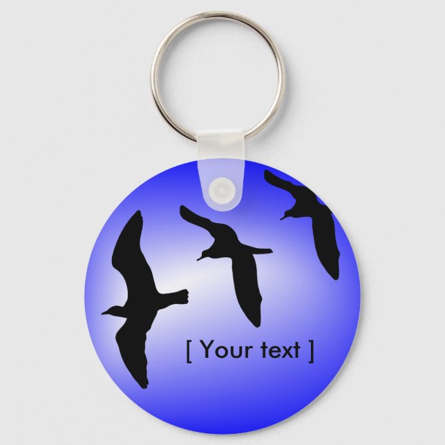 Flying Seagulls Keychain (Front)
