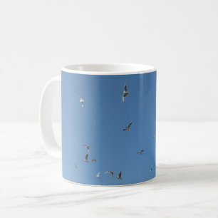Flying Seagulls White Coffee Mug