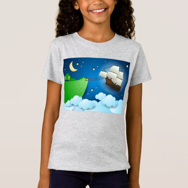 Flying ship on landing T-Shirt (Front)