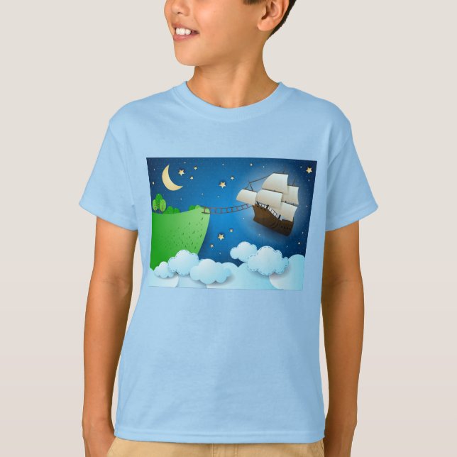 Flying ship on landing T-Shirt (Front)