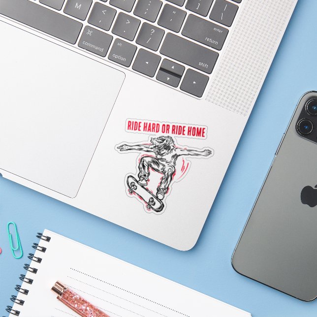Flying Skater Doing Mid-Air Skateboarding (Laptop w/ iPhone)