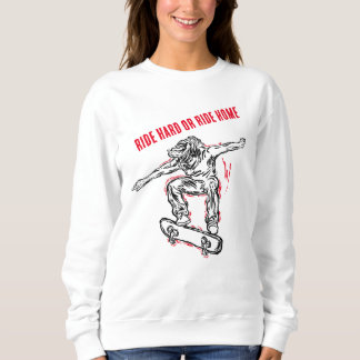 Flying Skater Doing Mid-Air Skateboarding Sweatshirt