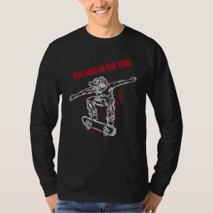 Flying Skater Doing Mid-Air Skateboarding T-Shirt