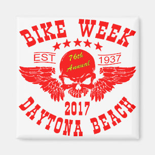 Flying Skull 76Th Daytona Beach Bike Week 2017r Magnet