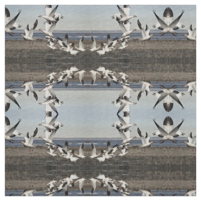 Flying Snow Geese Fabric (Swatch)