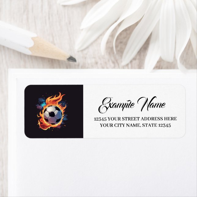 Flying soccer ball with flames.  (Insitu)