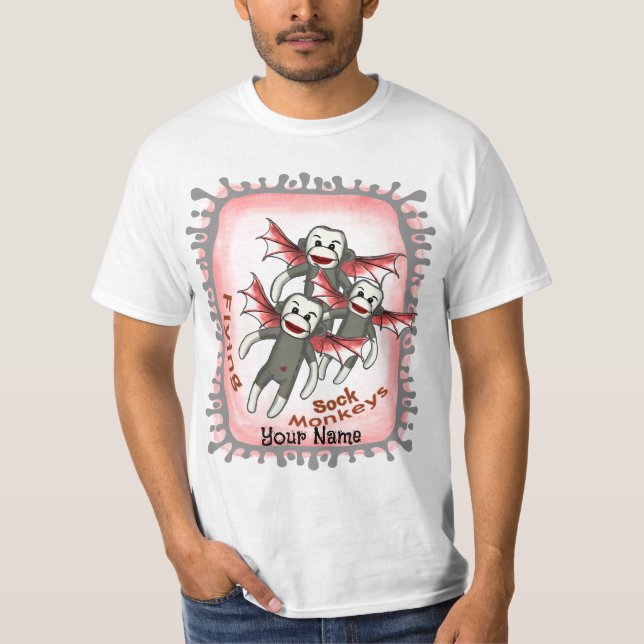 Flying Sock Monkeys  T-Shirt (Front)