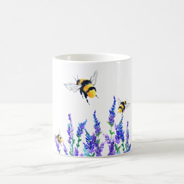 Flying Spring Bees Flying Coffee Mug (Center)