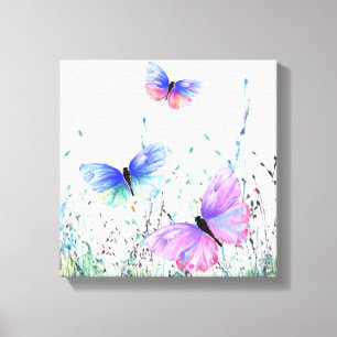 Flying Spring Butterflies Canvas Print
